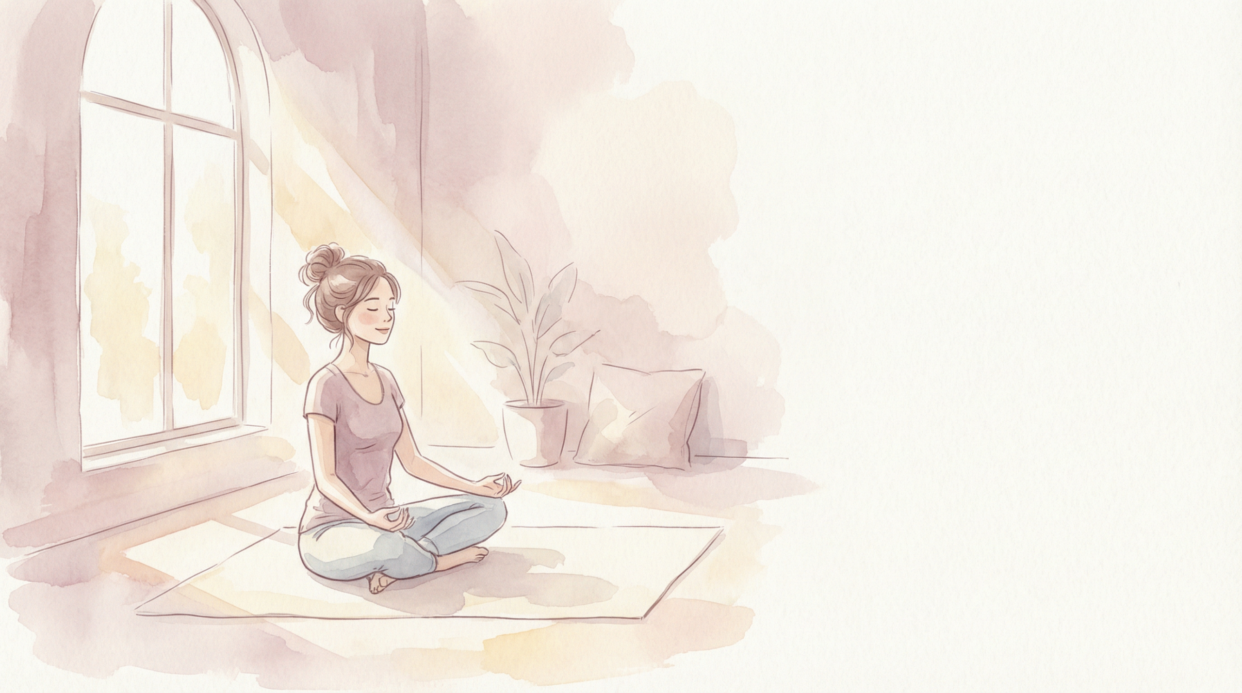 Mulher em meditação, presença feminina